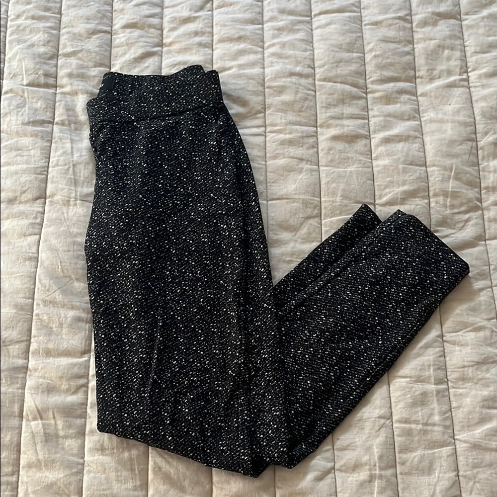 Theory Black Speckled Leggings Pants